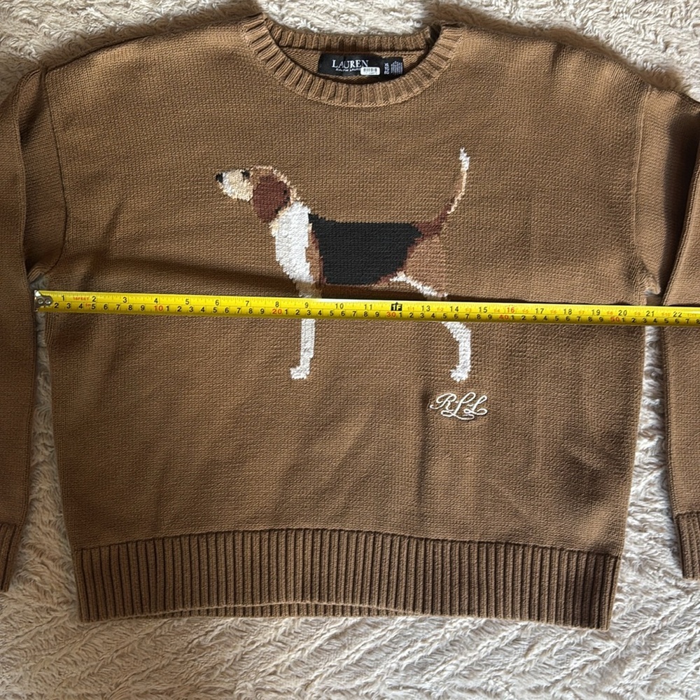 Ralph Lauren Brown Dog Sweater XL - Picture 4 of 5